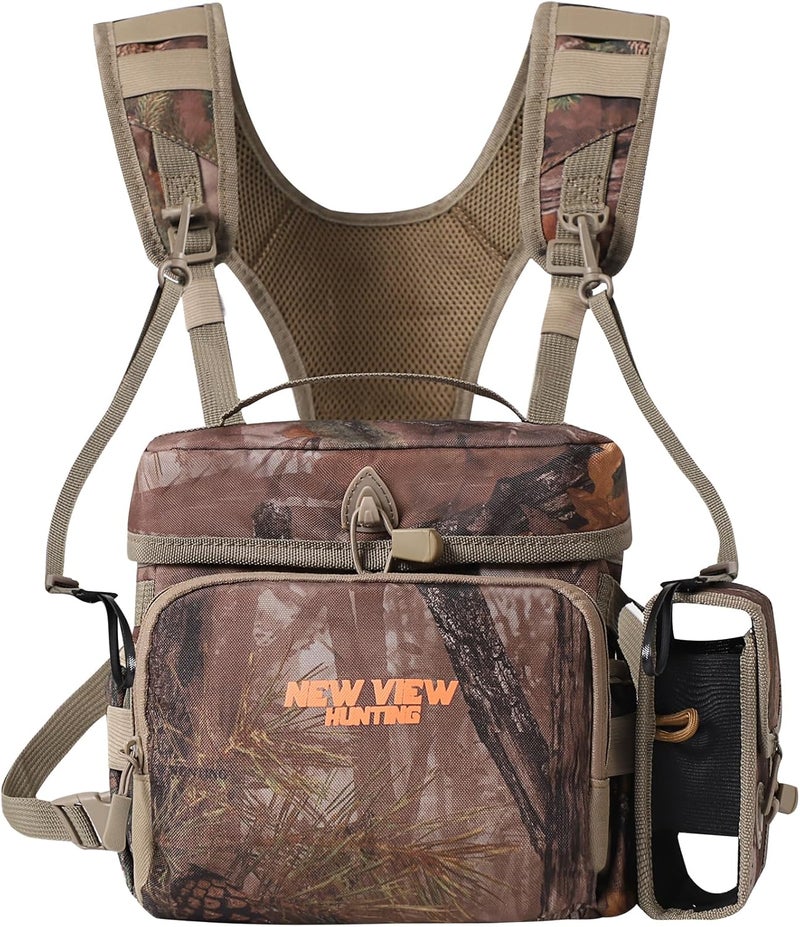 NEW VIEW CamoRanger Binocular Harness Chest Pack, Ripstop Bino Harness with Rangefinder Pouch and Rain Cover for Hunting - Image 1